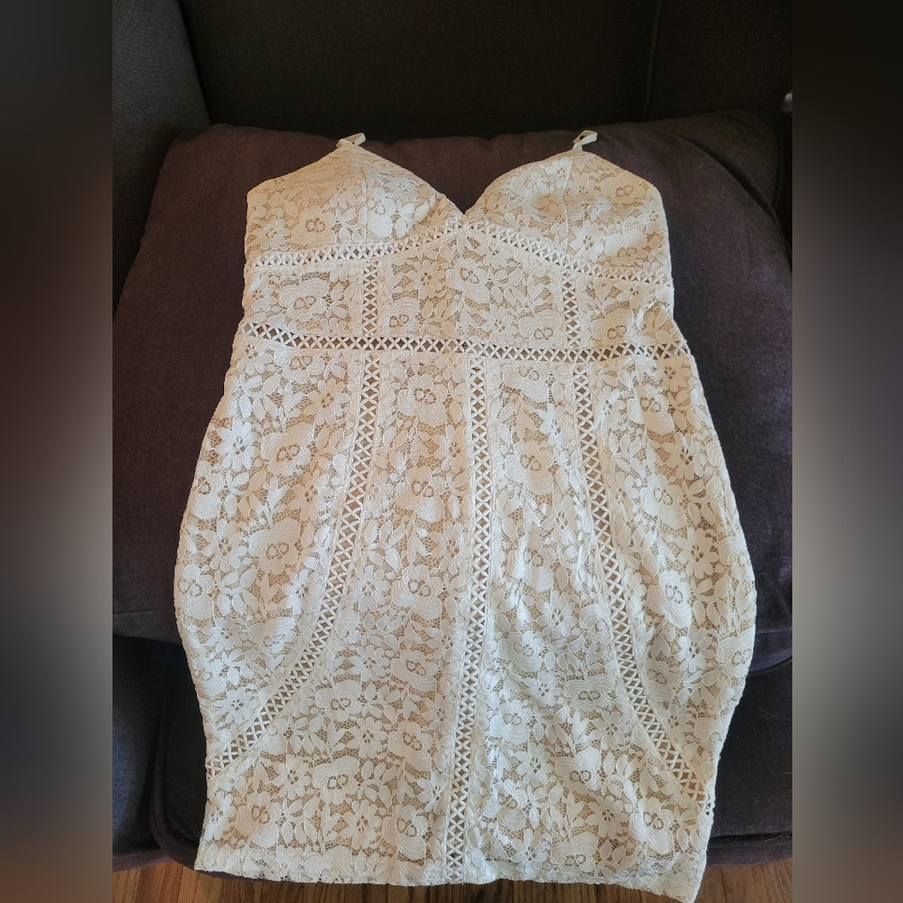 White Laced Cocktail/Mini Dress